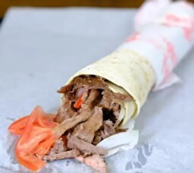 Lavaşta et döner dürüm